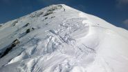Cri sulla dorsale che porta in vetta