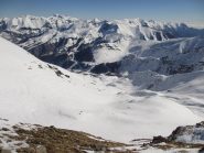 Dalla cima la via di salita