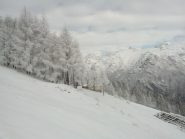 L'innevamento lungo la pista