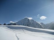 Eggerhorn come appare all'uscita del bosco a Ufen Egga
