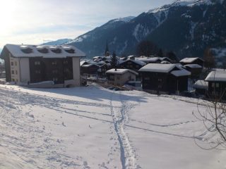 rientro a Ernen (neve dal parcheggio)