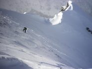 sotto la cresta,roccette affioranti