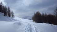 Breve risalita prima delle piste...