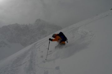 splendida neve su tutto il percorso