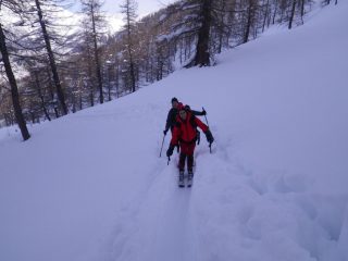 Il bastoncino di Eddy sprofonda totalmente