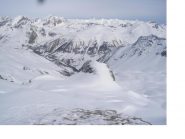 Lo Chateau Lombard  al centro del vallone..visto dalla P.de Vermeille..