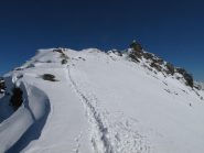 Tratto di discesa sulla cresta