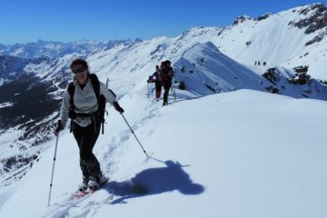l'arrivo in vetta al Monte Facciabella (2-3-2013)