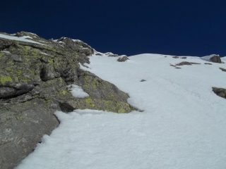 Il breve tratto ripido di collegamento alla cresta