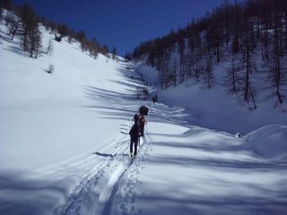 Gruppo all' uscita del ripido bosco