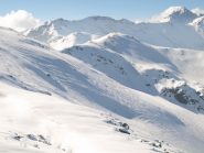 Neve spazzata dal vento sul versante Nord, quota 2358 m