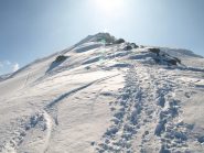 La cresta dove passa il sentiero vista al ritorno