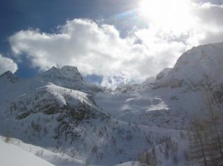 Ambiente: Pian Lunella e, sulla sinistra, Punta Lunella