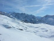 Dorsale da risalire per il colle Pisgana