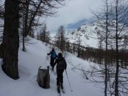 lungo avvicinamento per la Buscagna