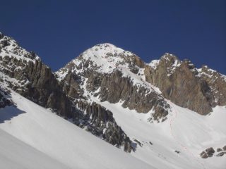 Itinerario, visto dalla batteria alta.