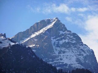 il Chersogno e lacengia sud al pomeriggio dopo la discesa