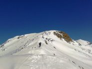 Salita della cresta verso la cima quota 3301