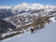 sullo sfondo: Monte Chaberton, Rochers Charniers, Punta Clotesse