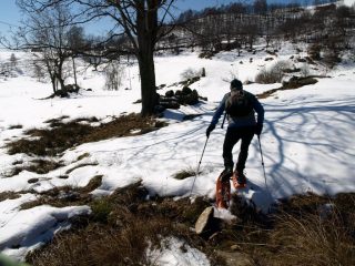 A quota 1320 m la neve dopo quest'ultimo ruscello diventa finalmente continua