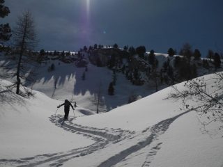 pendio finale verso la bassa dell'Ajet