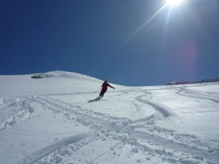 Uno sciatore coi baffi