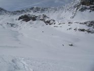 Uno sguardo al pianoro attraversato dalla via di salita classica 