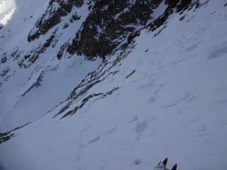 in salita, sul 1° nevaio