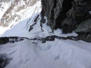 dal colletto Pensa, la parete ovest ed il Ghiacciaio del Triangolo