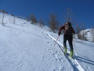 Giacomo verso il colle.