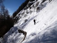 il tratto di strada soggetto a slavine