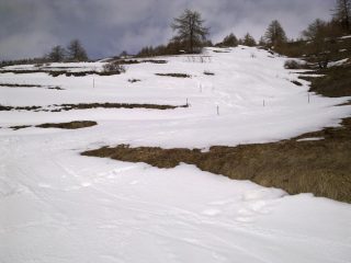 lingua di neve alla partenza