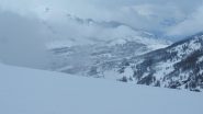 unico squarcio di panorama verso il Sestrière (6-4-2013)