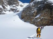 il ripiano allo sbocco del primo ripido pendio