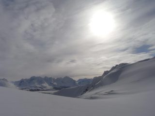 dalla cima, di fronte le Alpi di Lyngen