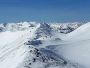Sulla cresta verso al cima