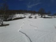 Nella parte basse la neve inizia a mancare...