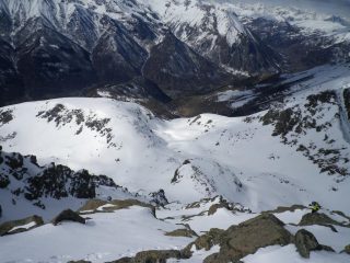 Imbocco del canale e vallone di discesa