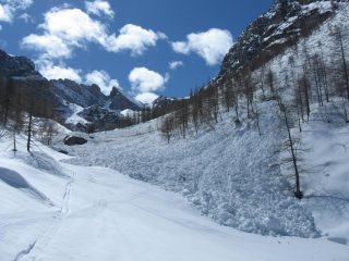 La valanga  sul torrente Reou