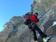 discesa in doppia per sfuggire al traffico delle cordate in salita sulle corde fisse