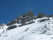 il canalino d'accesso al Pic