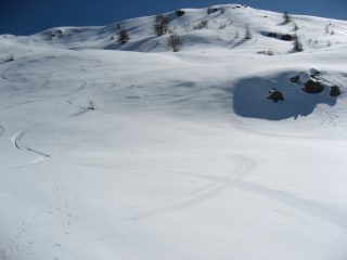 a sinistra le tracce di ieri, al centro quelle di oggi....