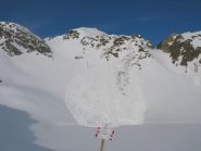 il pendio-canale fronte Lago Bleu