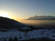 foschia sulla vallata centrale