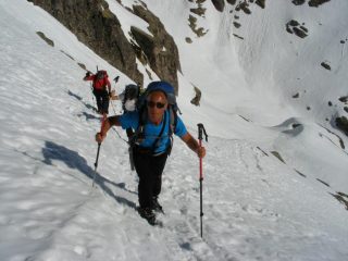 la salita nel canalone