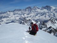 vetta del Cassandra con il gruppo del Bernina sullo sfondo