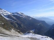 parte bassa con le numerose valanghe