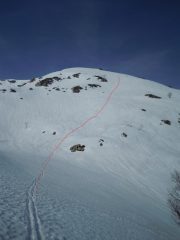 salita verso cima Praietto  