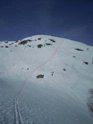 salita verso cima Praietto  