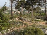 Il punto dove si incontra il sentiero di salita del cimitero